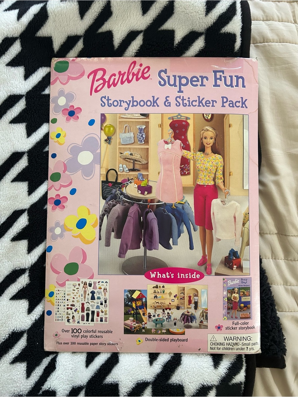 2001 Barbie Super Fun Storybook and Sticker Pack, Great Condition Kids Book